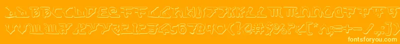 HomeworldTranslatorShadow Font – Yellow Fonts on Orange Background