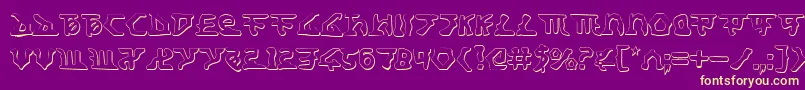 HomeworldTranslatorShadow Font – Yellow Fonts on Purple Background