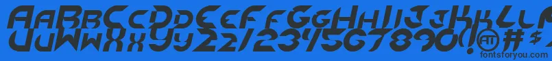 fuente NewdigitalItalic – Fuentes Negras Sobre Fondo Azul