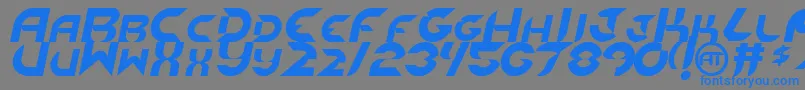 NewdigitalItalic Font – Blue Fonts on Gray Background