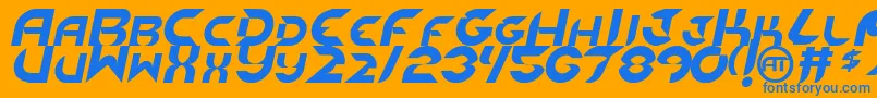 fuente NewdigitalItalic – Fuentes Azules Sobre Fondo Naranja