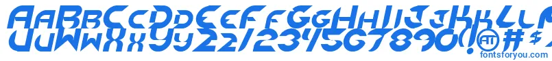 フォントNewdigitalItalic – 青いフォント