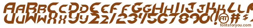 フォントNewdigitalItalic – 白い背景に茶色のフォント