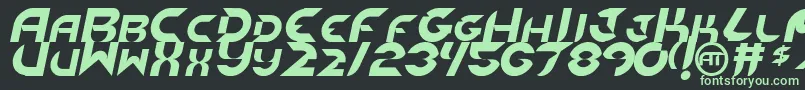 NewdigitalItalic Font – Green Fonts on Black Background