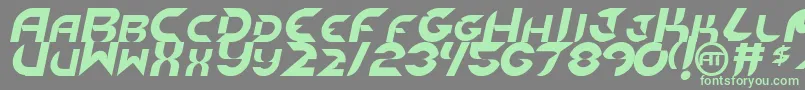 fuente NewdigitalItalic – Fuentes Verdes Sobre Fondo Gris