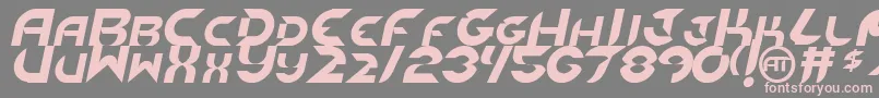 fuente NewdigitalItalic – Fuentes Rosadas Sobre Fondo Gris