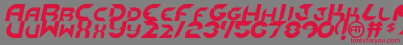 NewdigitalItalic Font – Red Fonts on Gray Background