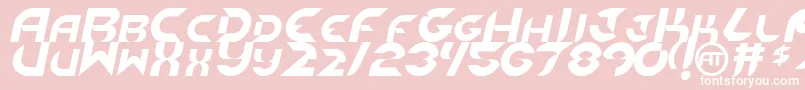 NewdigitalItalic Font – White Fonts on Pink Background