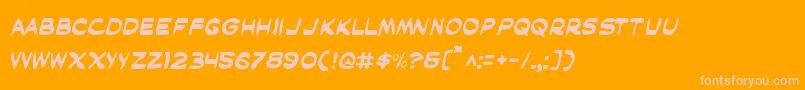 Mask Font – Pink Fonts on Orange Background