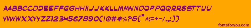 Mask Font – Purple Fonts on Orange Background