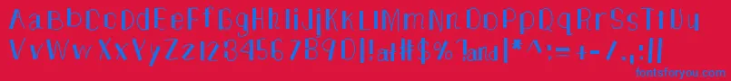 Шрифт TheUnknownSide – синие шрифты на красном фоне