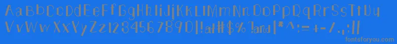 TheUnknownSide-Schriftart – Graue Schriften auf blauem Hintergrund