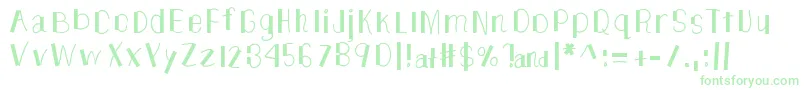 フォントTheUnknownSide – 緑のフォント