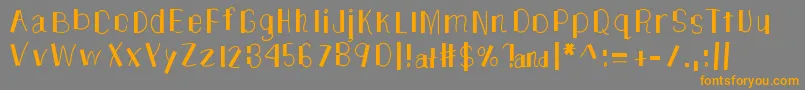 TheUnknownSide-fontti – oranssit fontit harmaalla taustalla
