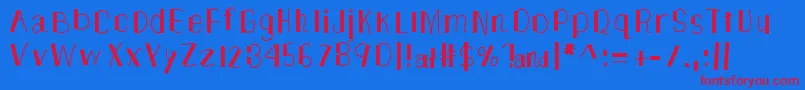 TheUnknownSide Font – Red Fonts on Blue Background