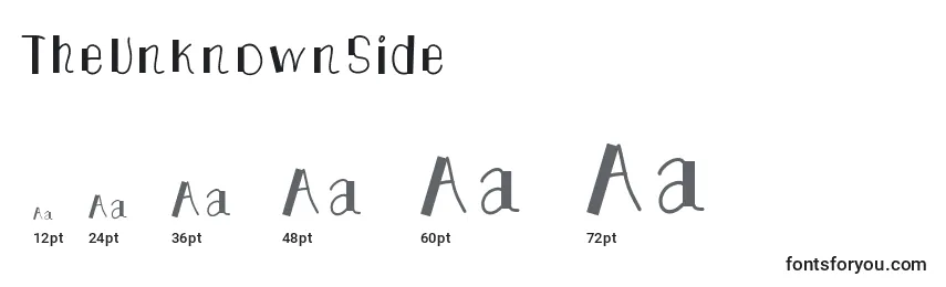 TheUnknownSide Font Sizes