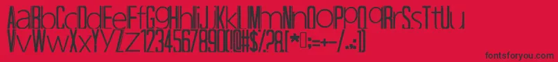 Hapuyalikethatbiko Font – Black Fonts on Red Background