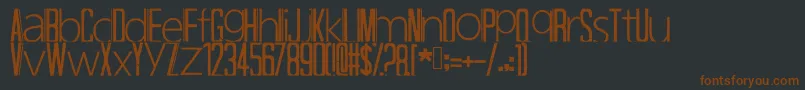 Hapuyalikethatbiko-fontti – ruskeat fontit mustalla taustalla