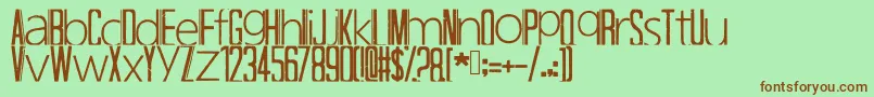 Hapuyalikethatbiko Font – Brown Fonts on Green Background