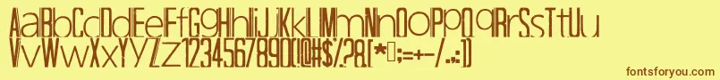 Hapuyalikethatbiko Font – Brown Fonts on Yellow Background