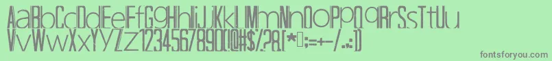 Hapuyalikethatbiko Font – Gray Fonts on Green Background