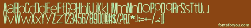 Hapuyalikethatbiko Font – Green Fonts on Brown Background