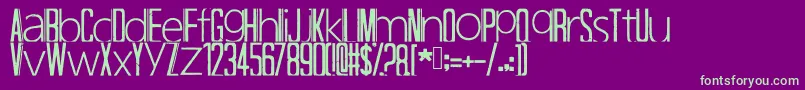 Hapuyalikethatbiko Font – Green Fonts on Purple Background