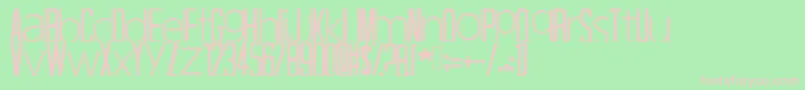 Hapuyalikethatbiko Font – Pink Fonts on Green Background