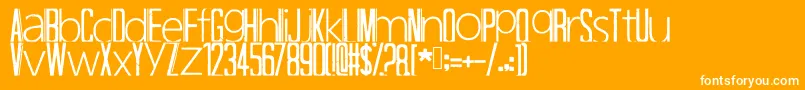 Hapuyalikethatbiko Font – White Fonts on Orange Background