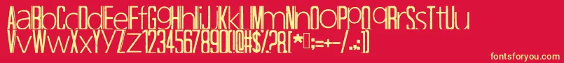 Hapuyalikethatbiko Font – Yellow Fonts on Red Background