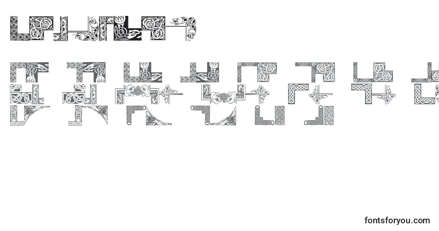 A fonte Celticfr – alfabeto, números, caracteres especiais