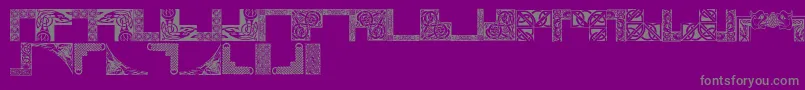 Celticfr-Schriftart – Graue Schriften auf violettem Hintergrund