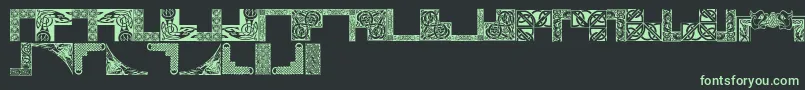 Celticfr-Schriftart – Grüne Schriften auf schwarzem Hintergrund