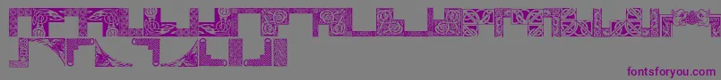 Celticfr-Schriftart – Violette Schriften auf grauem Hintergrund