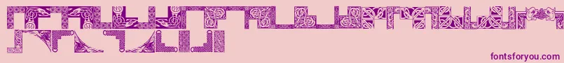 Celticfr-Schriftart – Violette Schriften auf rosa Hintergrund