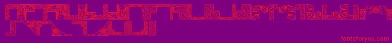 Celticfr Font – Red Fonts on Purple Background