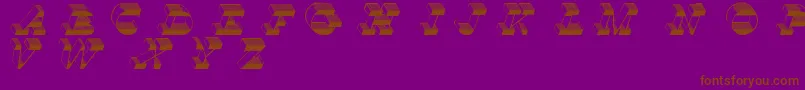 Шрифт TopView – коричневые шрифты на фиолетовом фоне