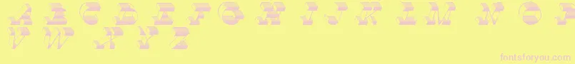 Шрифт TopView – розовые шрифты на жёлтом фоне