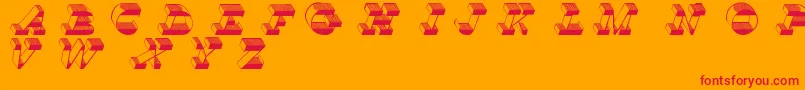 TopView Font – Red Fonts on Orange Background