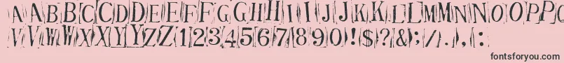 Ticketcapitals Font – Black Fonts on Pink Background