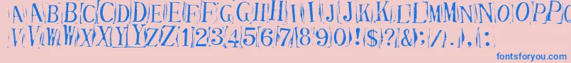 Ticketcapitals Font – Blue Fonts on Pink Background