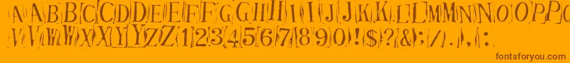 Ticketcapitals Font – Brown Fonts on Orange Background