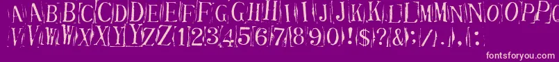 Ticketcapitals Font – Pink Fonts on Purple Background