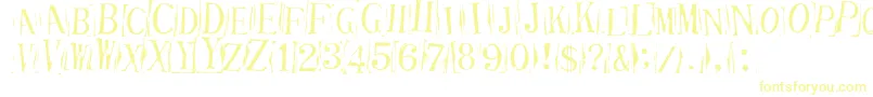 Шрифт Ticketcapitals – жёлтые шрифты