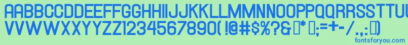 Hallandalebold Font – Blue Fonts on Green Background