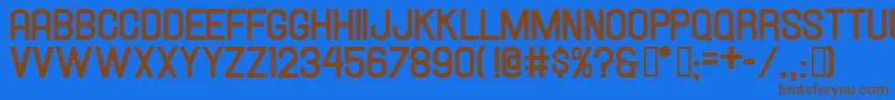 Hallandalebold Font – Brown Fonts on Blue Background