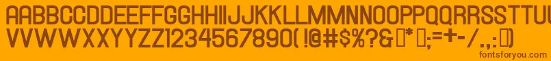 Hallandalebold Font – Brown Fonts on Orange Background