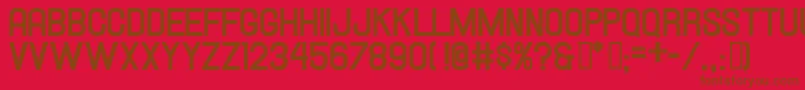 Hallandalebold Font – Brown Fonts on Red Background