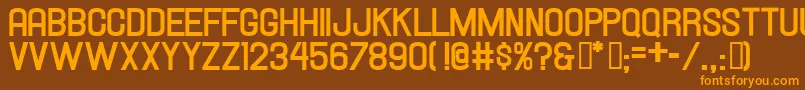 Hallandalebold Font – Orange Fonts on Brown Background