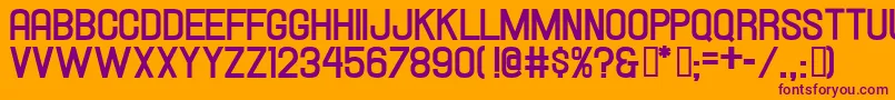 Hallandalebold Font – Purple Fonts on Orange Background